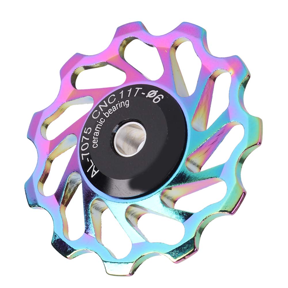 11T Sealed Bearing Bike Rear Derailleur Pulley - Ceramic Mountain Bike Transmission Wheel for Smooth Shifting | Durable Cycling Accessory for MTB, Road & Commuter Bikes