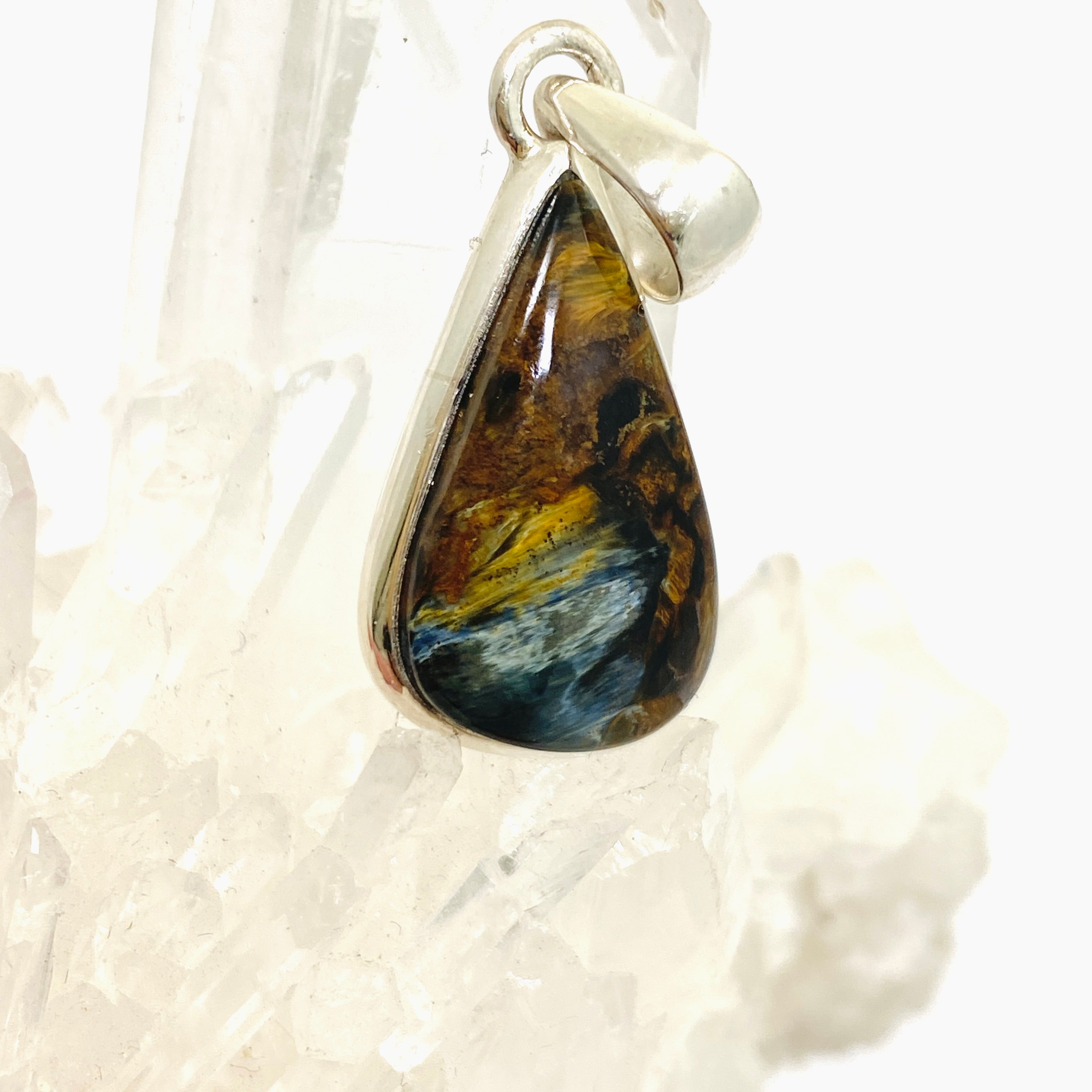 Natural Pietersite Teardrop Cabochon Pendant - Handmade Gemstone Jewelry PPGJ1061 for Women's Necklace, Healing Crystal Gift, Boho & Spiritual Style
