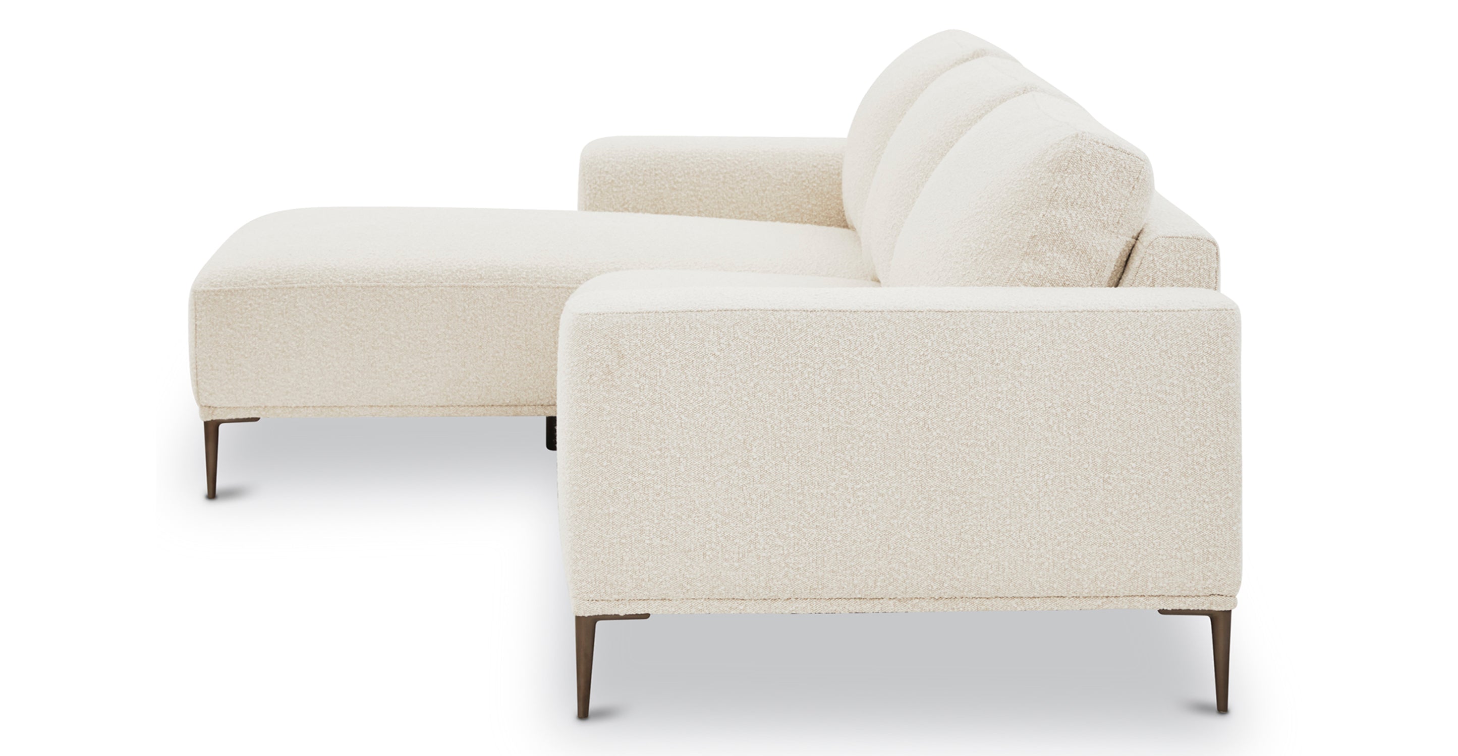Rue Left Facing Sectional Sofa - Modern L-Shaped Couch with Reversible Chaise for Living Room, Family Room & Apartment | Comfortable Fabric Upholstery, Sturdy Frame | Perfect for Small Spaces & Home Theater Setup