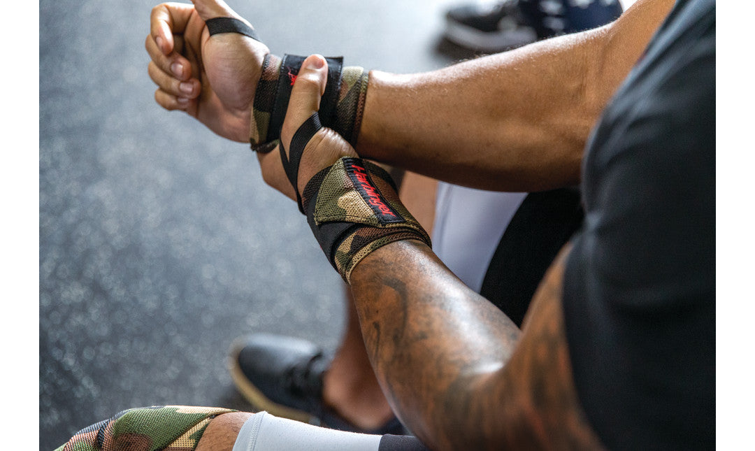 Harbinger Red Line Camo Wrist Wraps - Premium Weightlifting & CrossFit Support for Gym Training & Powerlifting
