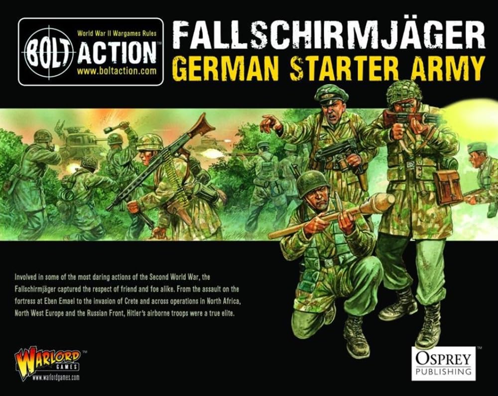 Warlord Games Fallschirmjager German Starter Army - 28mm WWII Miniatures for Bolt Action Tabletop War Game | Perfect for Historical Wargaming and Collectors