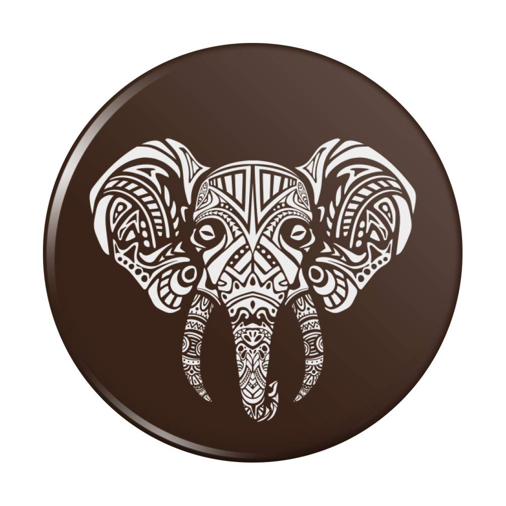White African Elephant Tribal Fridge Magnet - Decorative Kitchen Refrigerator Locker Button - Perfect for Home, Office & Dorm Room Decor