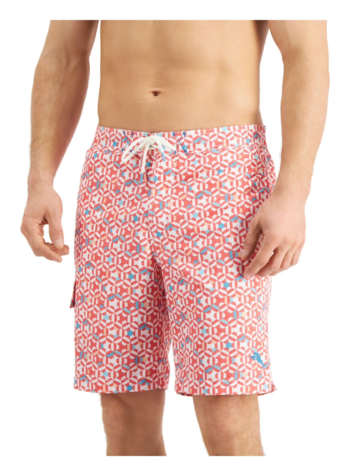 Tommy Bahama Men's Baja Kaleidoscope Cay 9-Inch Swim Trunks - Quick-Dry Beach Shorts for Swimming, Surfing & Summer Vacations