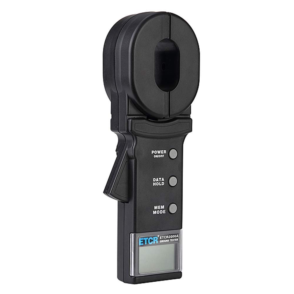 ETCR2000C Digital Clamp Meter - Earth Ground Resistance Tester with Data Storage, Alarm System, Leakage Current & Resistance Measurement | Perfect for Electricians, HVAC Technicians & Industrial Maintenance