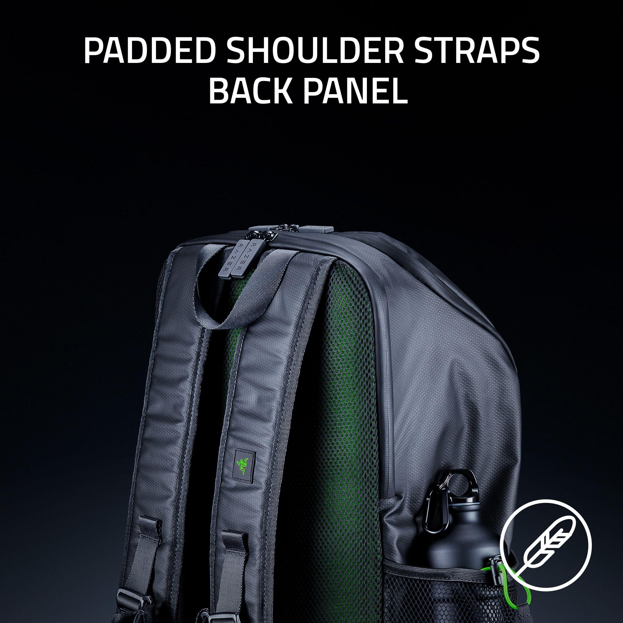Razer Scout 16 Inch Gaming Laptop Backpack - Lightweight Water Resistant Travel Computer Bag for 16 Inch Notebooks - Perfect for Gaming, Work & School Commute - Black