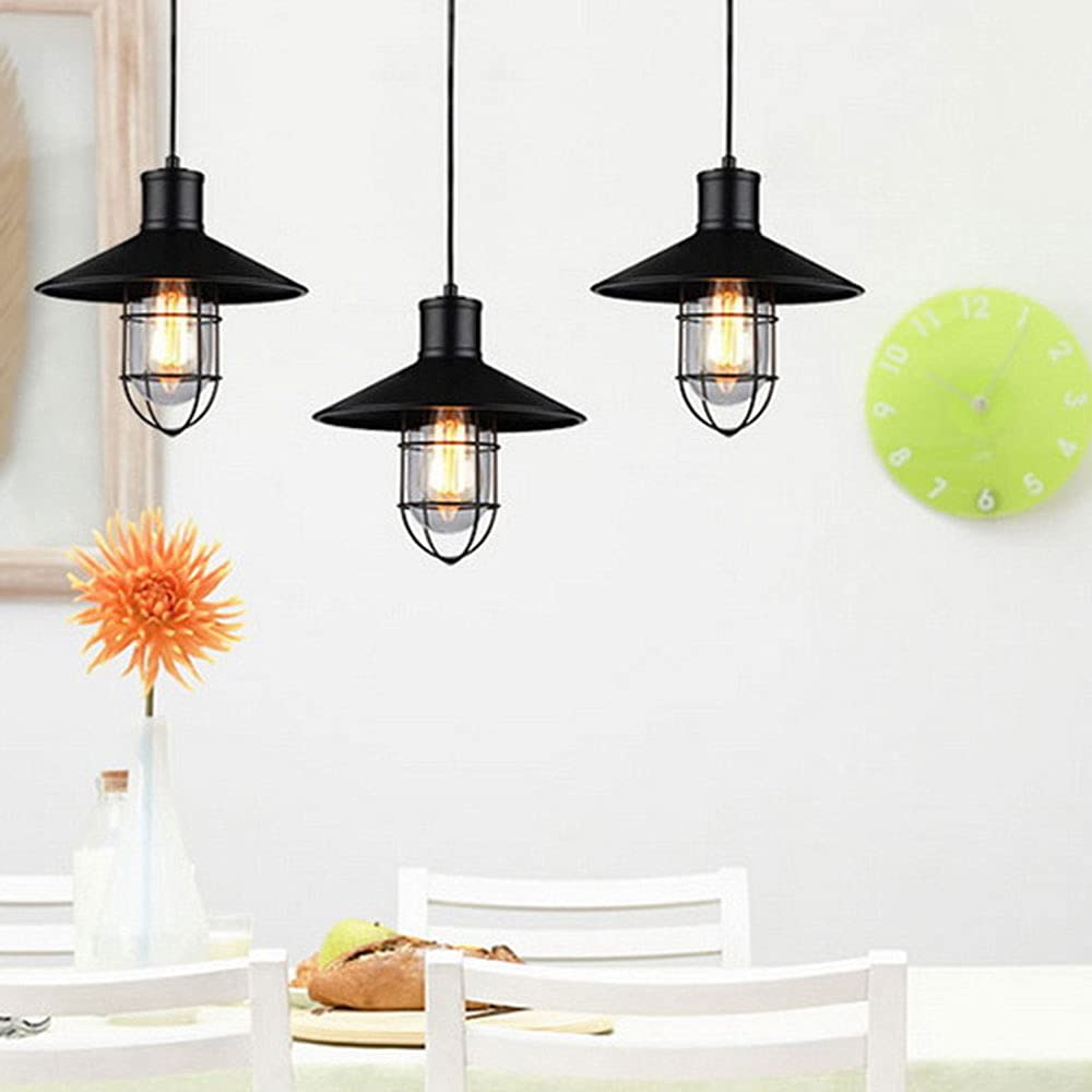 Modern LED Chandelier Lamp - Industrial Style Birdcage Hanging Light with Metal Shade for Ceiling | Energy Efficient Pendant Lighting Fixture for Restaurant, Cafe, Bar, Living Room & Corridor Decoration