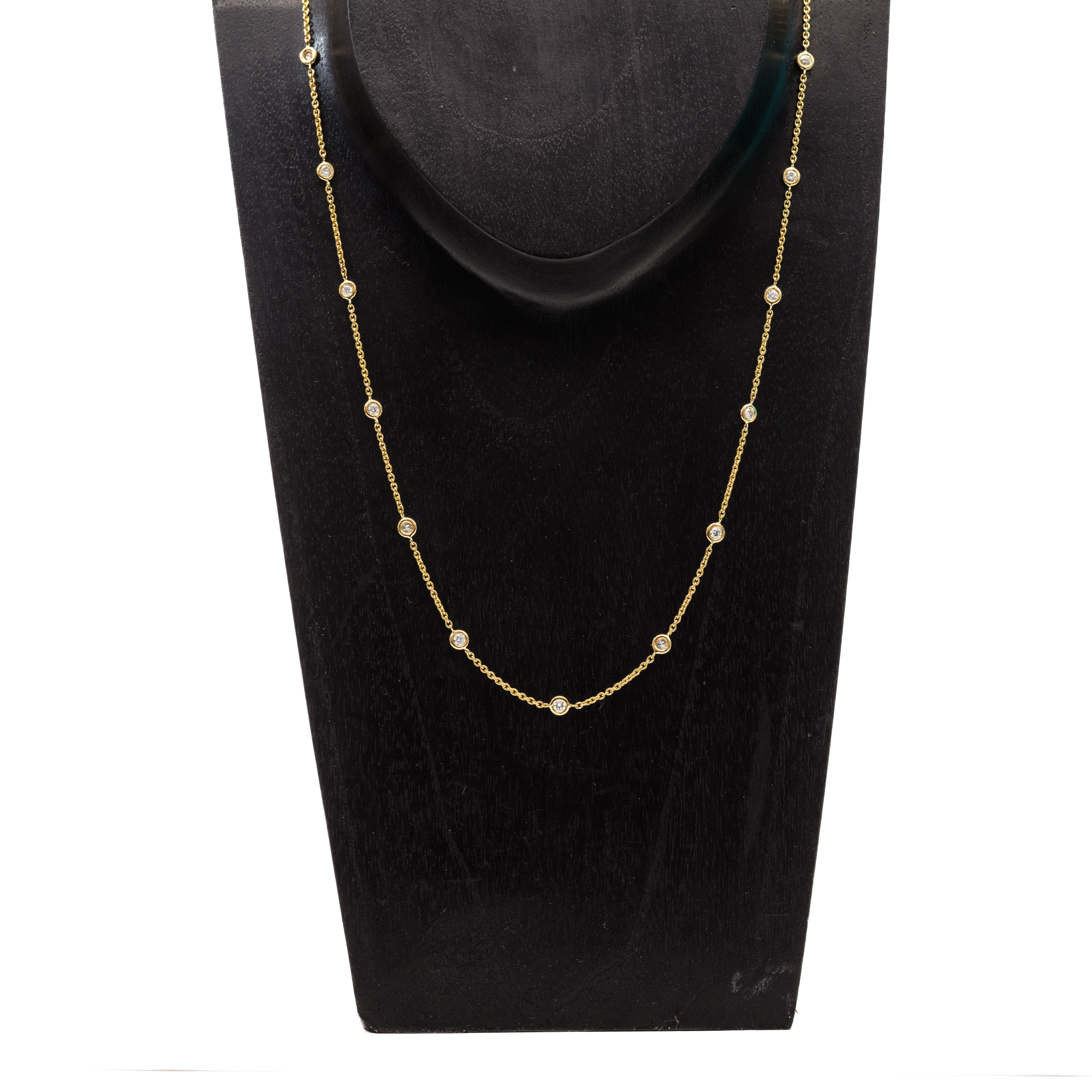 Marianna Diamond by the Yard Necklace - 14K Gold Plated Chain with Cubic Zirconia Stones - Elegant Layering Necklace for Women, Perfect for Everyday Wear, Date Night & Special Occasions