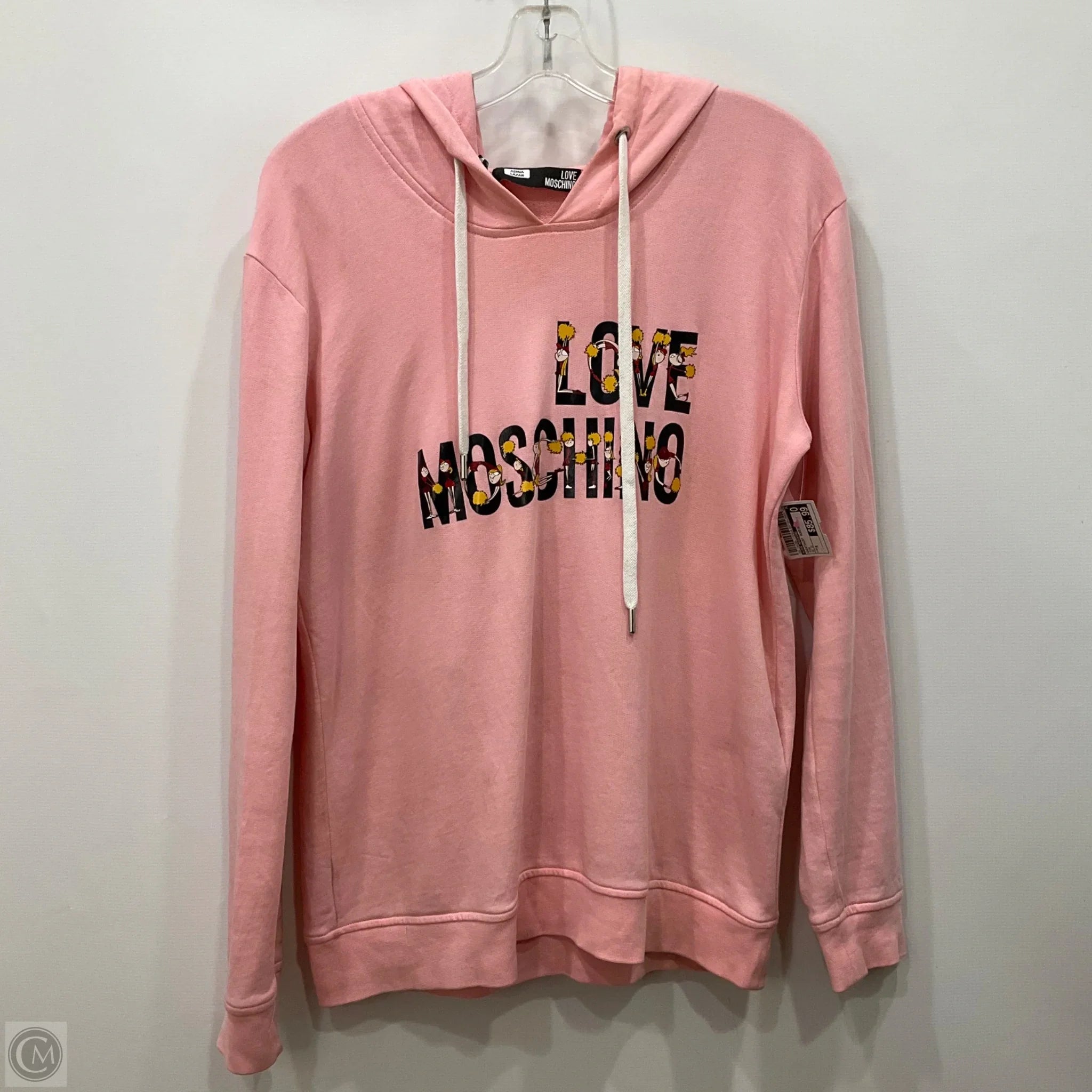 Love Moschino Pink Sweatshirt Hoodie for Women - Medium Size | Cozy Casual Wear for Fall & Winter Fashion