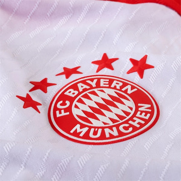 Adidas Bayern Munich Authentic Joshua Kimmich Home Jersey 23/24 - White/Red with Champions League Patches | Official Soccer Uniform for Fans & Players | Perfect for Matchdays, Training & Collecting