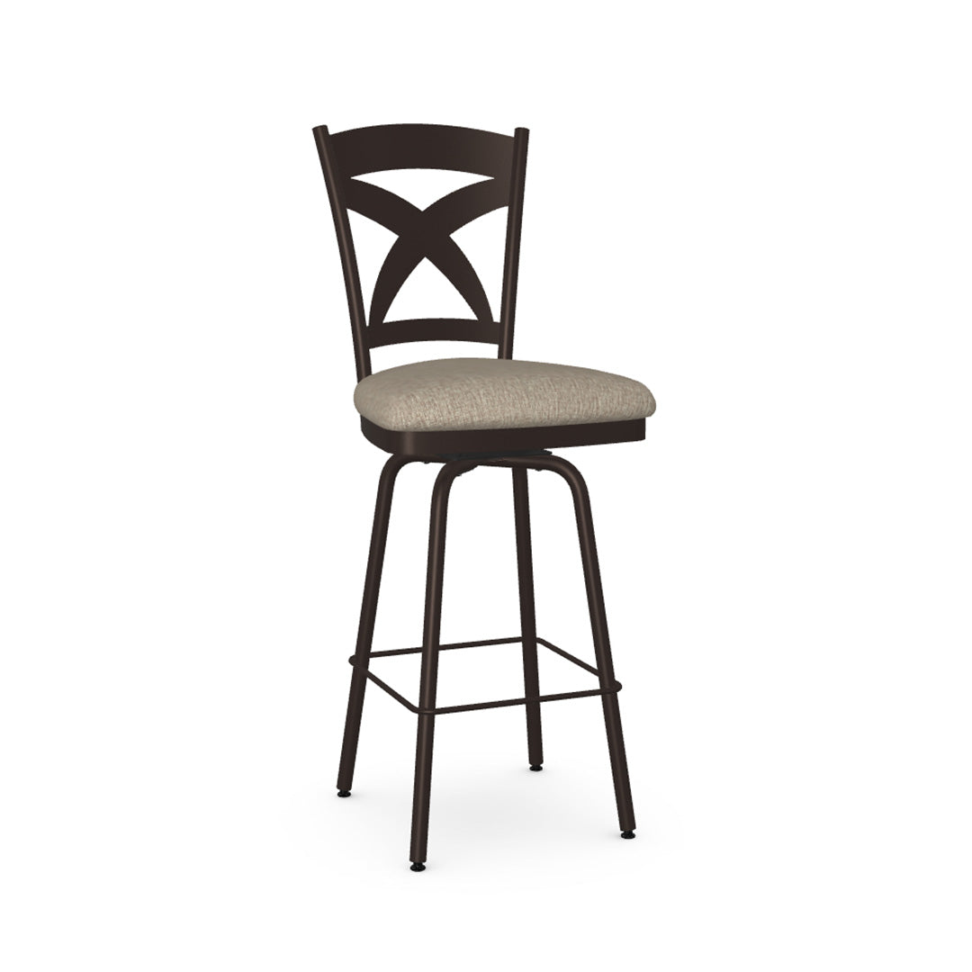 Marcus Swivel Counter Stool - 360° Rotating Bar Stool with Adjustable Height for Kitchen Island, Breakfast Nook & Home Bar - Modern Dinning Chair with Padded Seat & Sturdy Metal Base