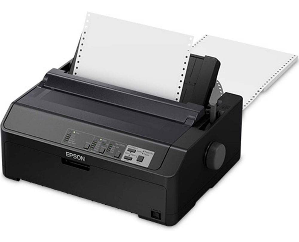 Epson FX-890II Dot Matrix Printer - High-Speed Monochrome Printer for Business, Office, and Industrial Use | Perfect for Invoices, Shipping Labels, and Multi-Part Forms