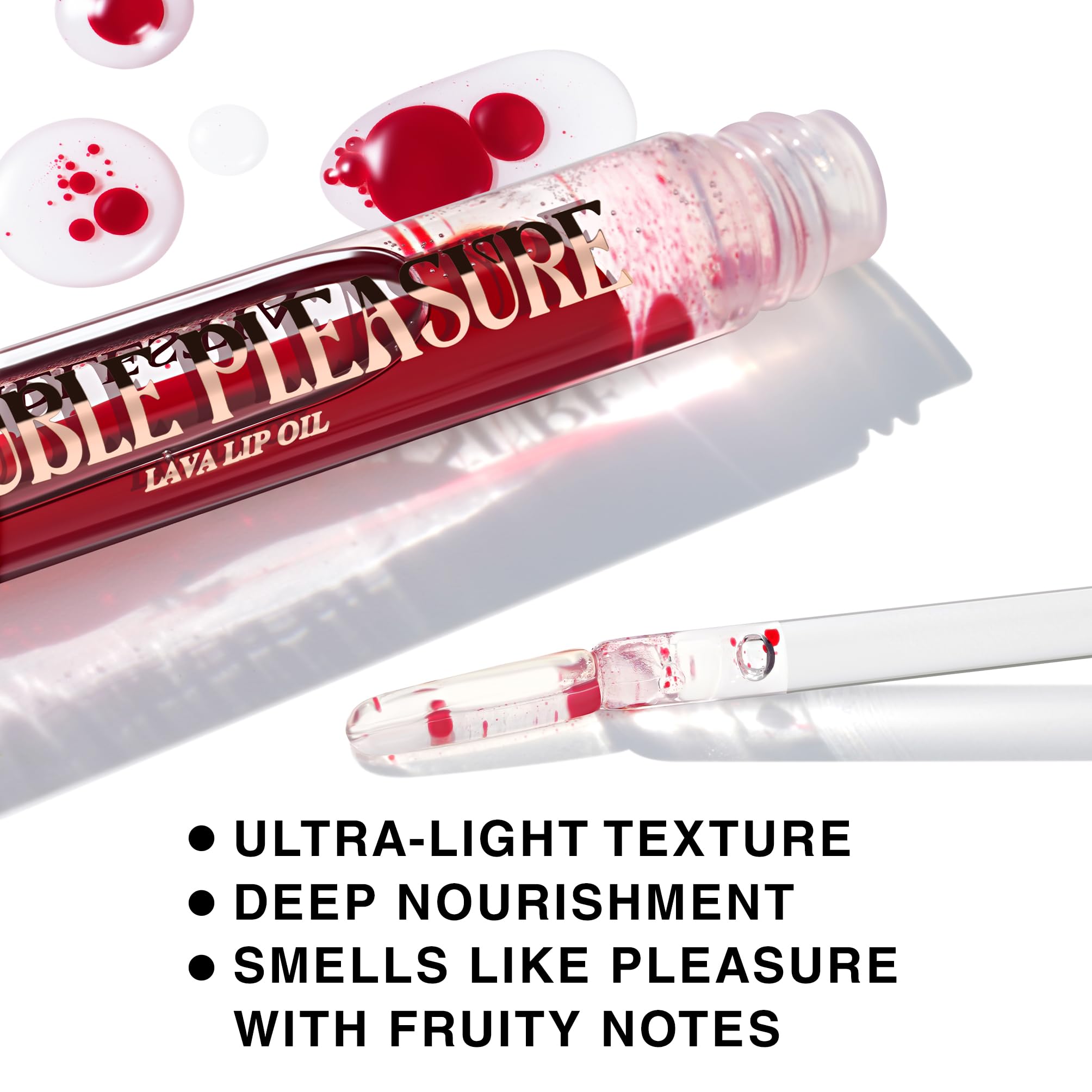 Hydrating Lip Oil with Silicone Applicator - Moisturizing & Softening Lip Glow Oil for Dry Lips, 0.14 oz (Adrenaline Shot) - Perfect for Daily Use, Night Care & Makeup Prep