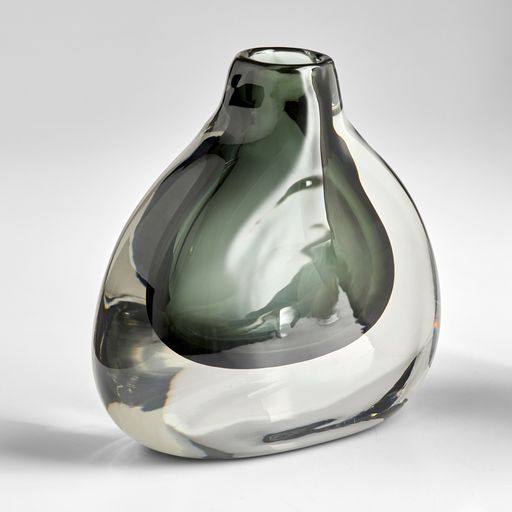 Cyan Design 11373 Moraea Vase - Large Blue and Clear Glass Vase for Home Decor, Wedding Centerpieces & Floral Arrangements