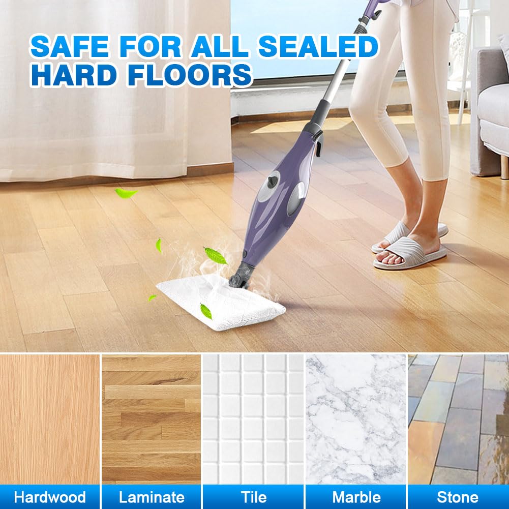 HOMEXCEL Reusable Washable Microfiber Steam Mop Pads for Shark S3500 Series (S3501/S3550/S3901/SE450/S3801CO/S3601D/S2901/S2902) - 2 Pack - Perfect for Hardwood Floors, Tile & Laminate Cleaning