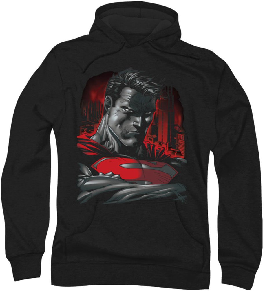 Superman - Men's Man of Steel Hoodie Sweatshirt | DC Comics Superhero Apparel | Perfect for Cosplay, Halloween & Casual Wear