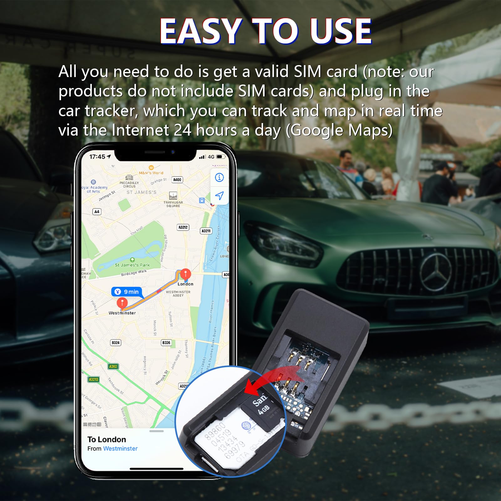 Real-Time Mini Magnetic GPS Tracker for Vehicles - Global Coverage Location Device for Trucks, Persons & Pets | No Subscription & No Monthly Fee | Perfect for Fleet Management, Personal Safety & Pet Tracking