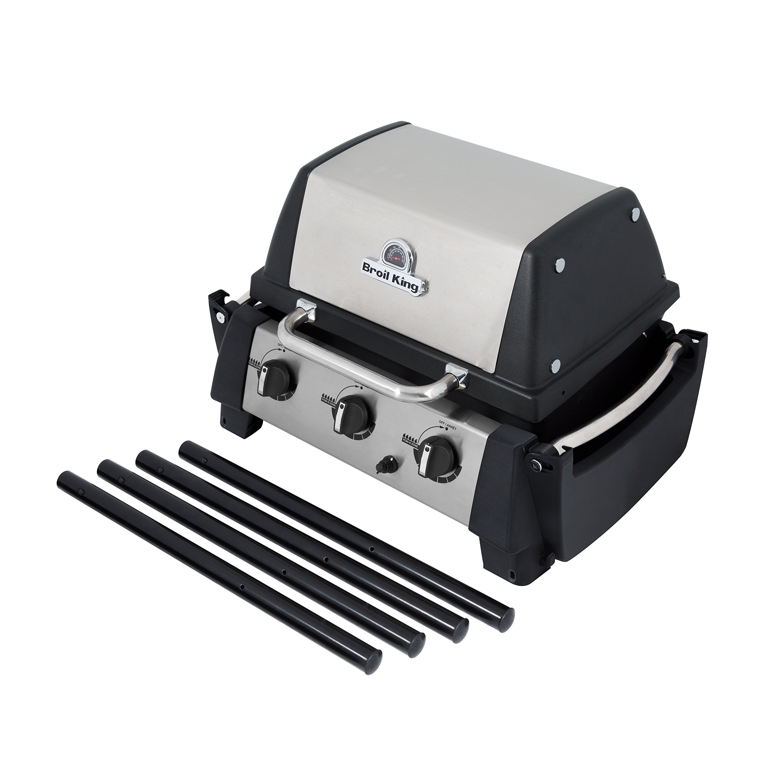 Broil King Porta-Chef 320 Portable Propane Gas Grill - Compact 3-Burner Tabletop BBQ for Camping, Tailgating & Outdoor Cooking