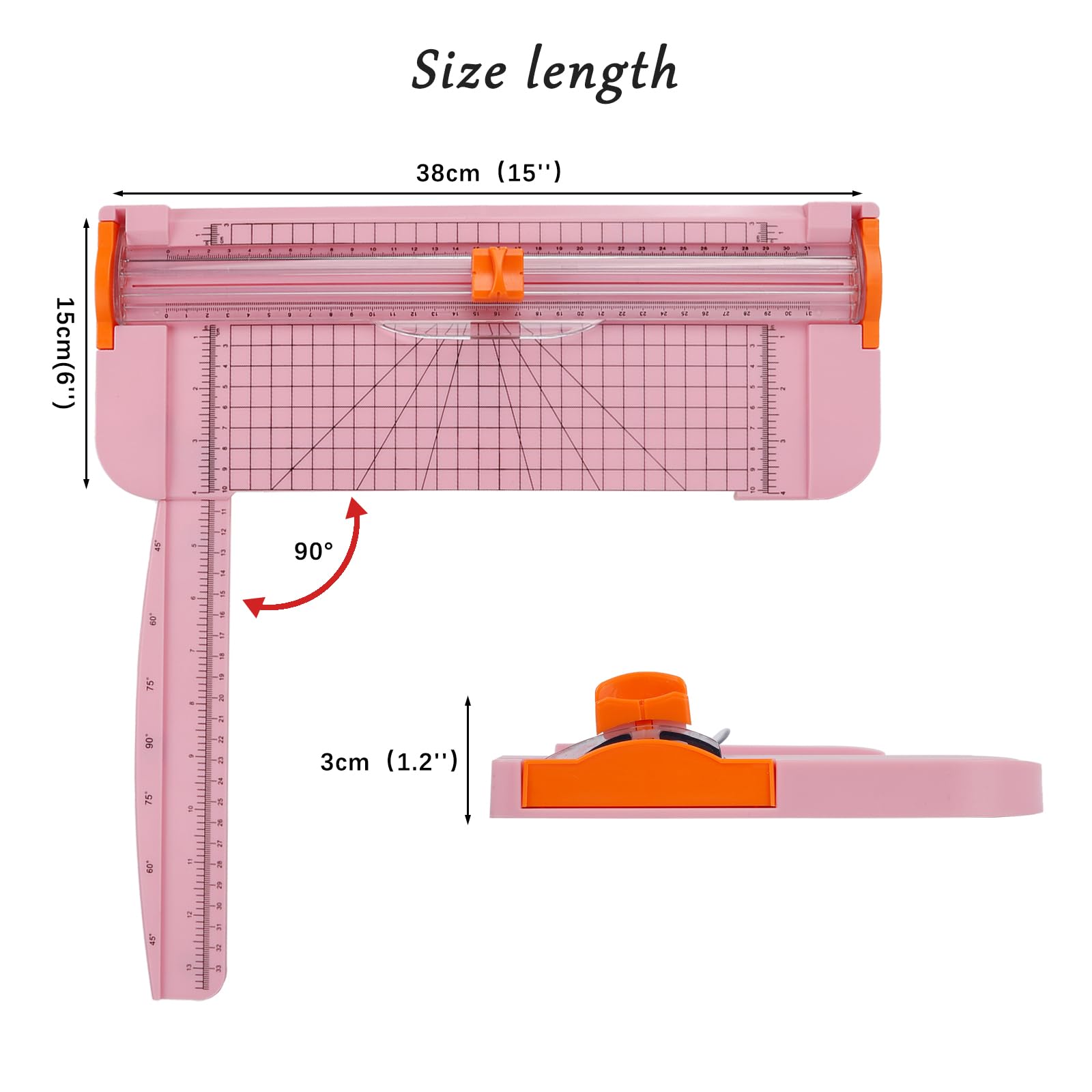 12 Inch A4 Paper Cutter with 2 Replacement Blades & Safety Ruler - Precision Trimmer for Gift Cards, Coupons, Labels, Cardstock & Photos | Perfect for Crafting, Scrapbooking & Office Use