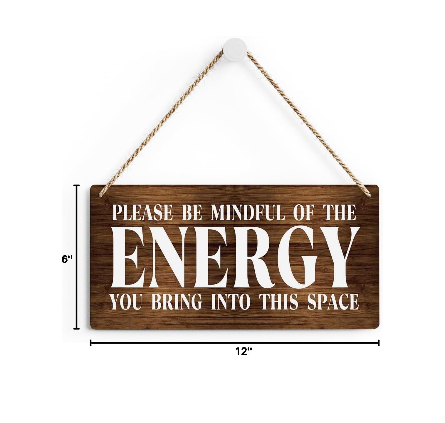 Zen Wall Art for Home & Office - Positive Affirmations Wood Plaque - Meditation & Spa Decor
