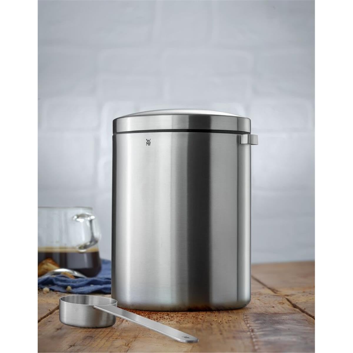 WMF KULT Coffee Jar with Measuring Spoon - Airtight Coffee Storage Container for Freshness - Perfect for Home, Office, or Restaurant Use