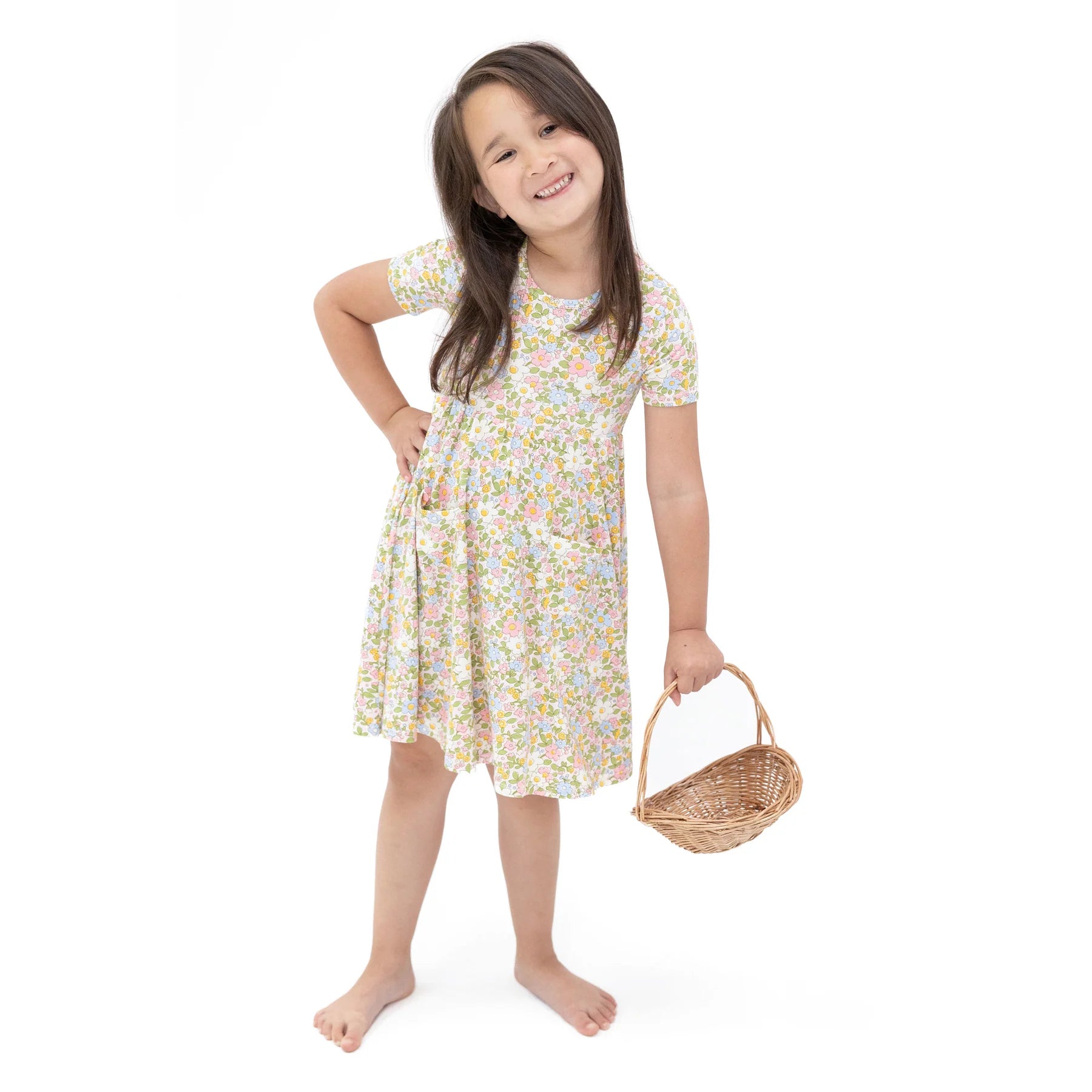 Bubbly Baby Calico Twirly Dress - Adorable Floral Print Twirl Dress for Girls | Perfect for Birthday Parties, Photo Shoots & Special Occasions