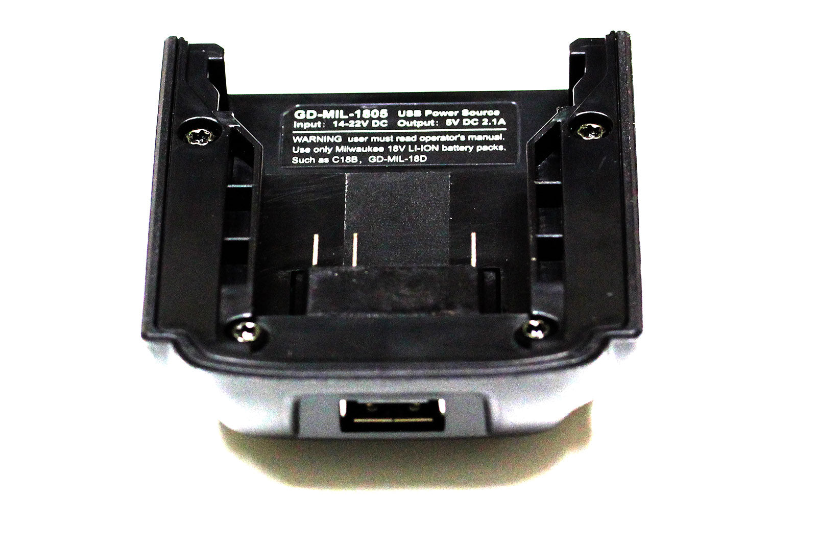 2.1A USB Power Adapter for Milwaukee M18 18V Battery - Charge Phones & Devices On-The-Go for DIY, Construction & Outdoor Work