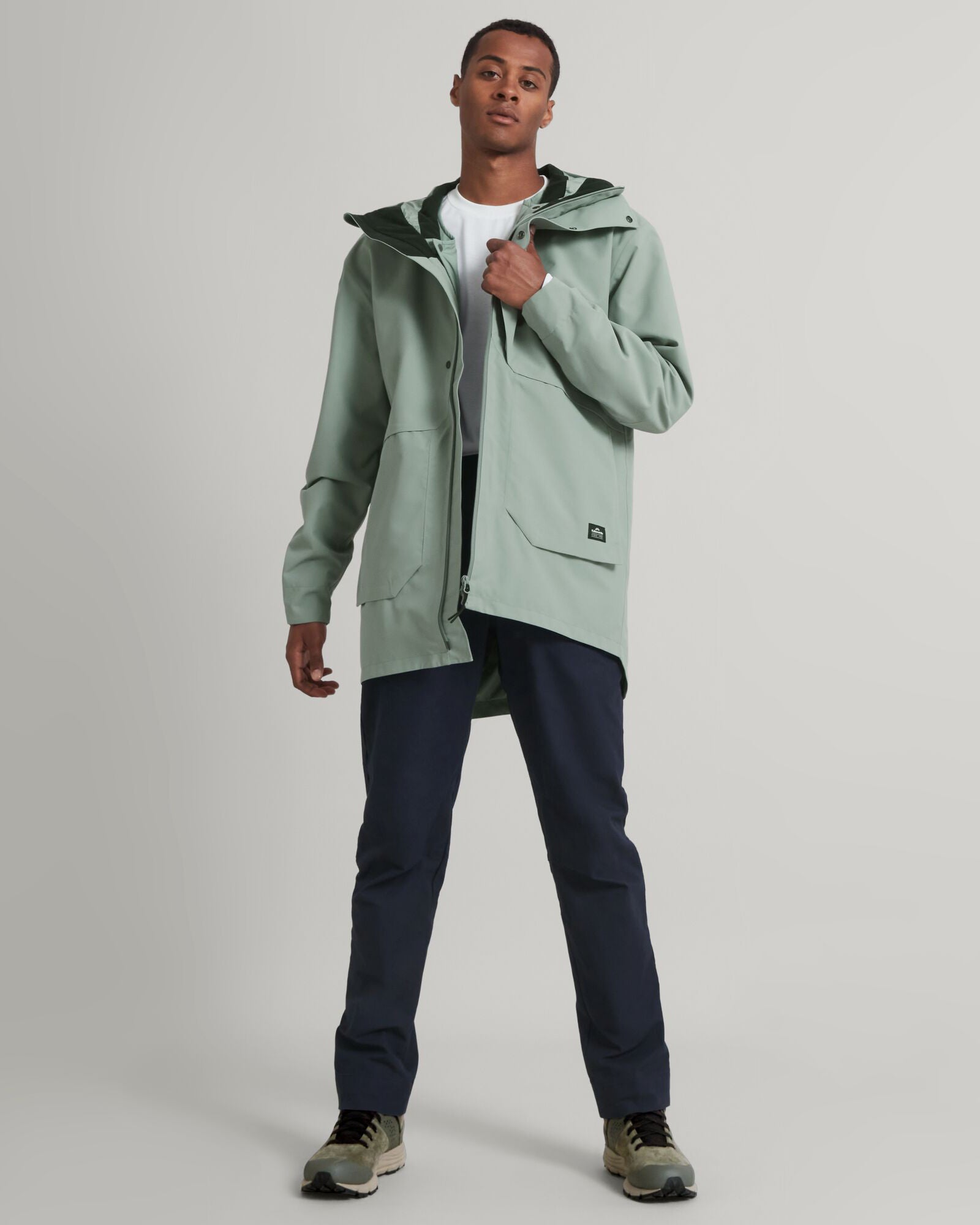 Amphi 2L Men's 3-in-1 Waterproof Parka Jacket - Gum Tree Color for Outdoor Hiking, Camping & Winter Activities