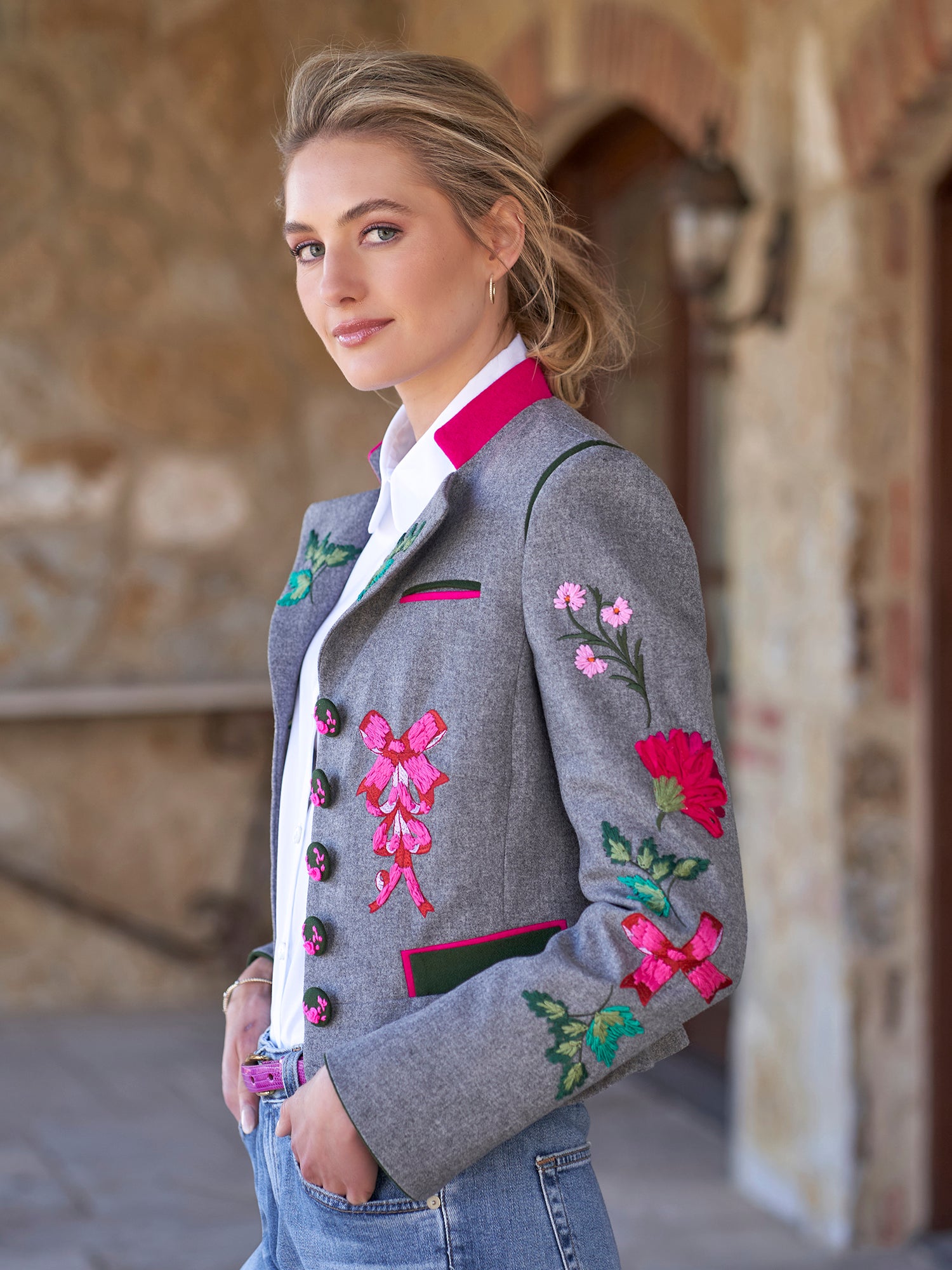 Mitzi Loden Embroidered Jacket - Women's Stylish Winter Coat with Floral Embroidery | Perfect for Outdoor Activities & Casual Wear