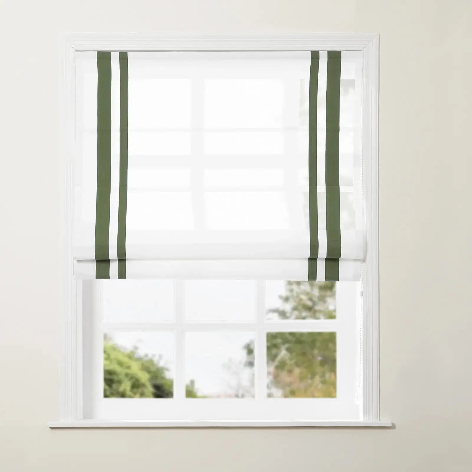 Army Green Double Border Stripes
