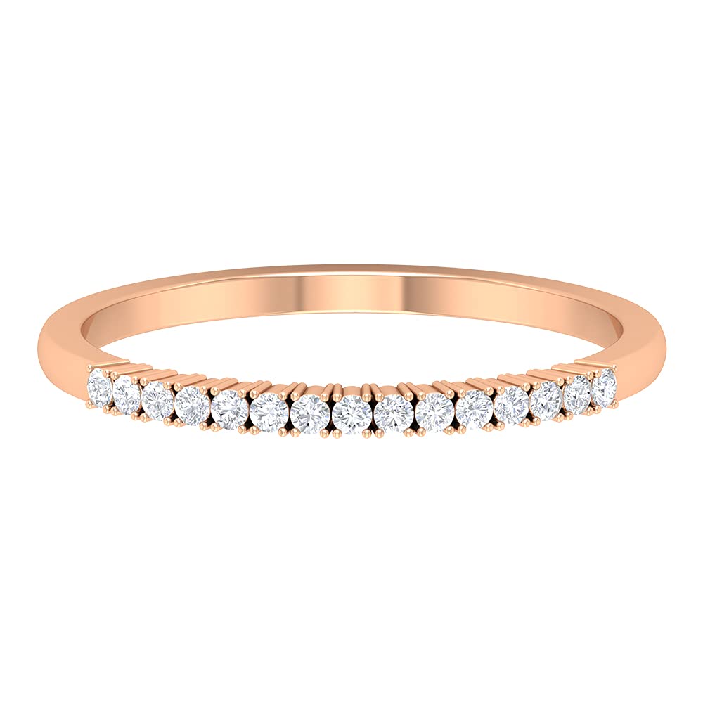 1/4 CT Certified Moissanite Half Eternity Ring in 14K Solid Gold - Durable Wedding Band, Anniversary Gift for Her, Perfect for Everyday Wear & Special Occasions