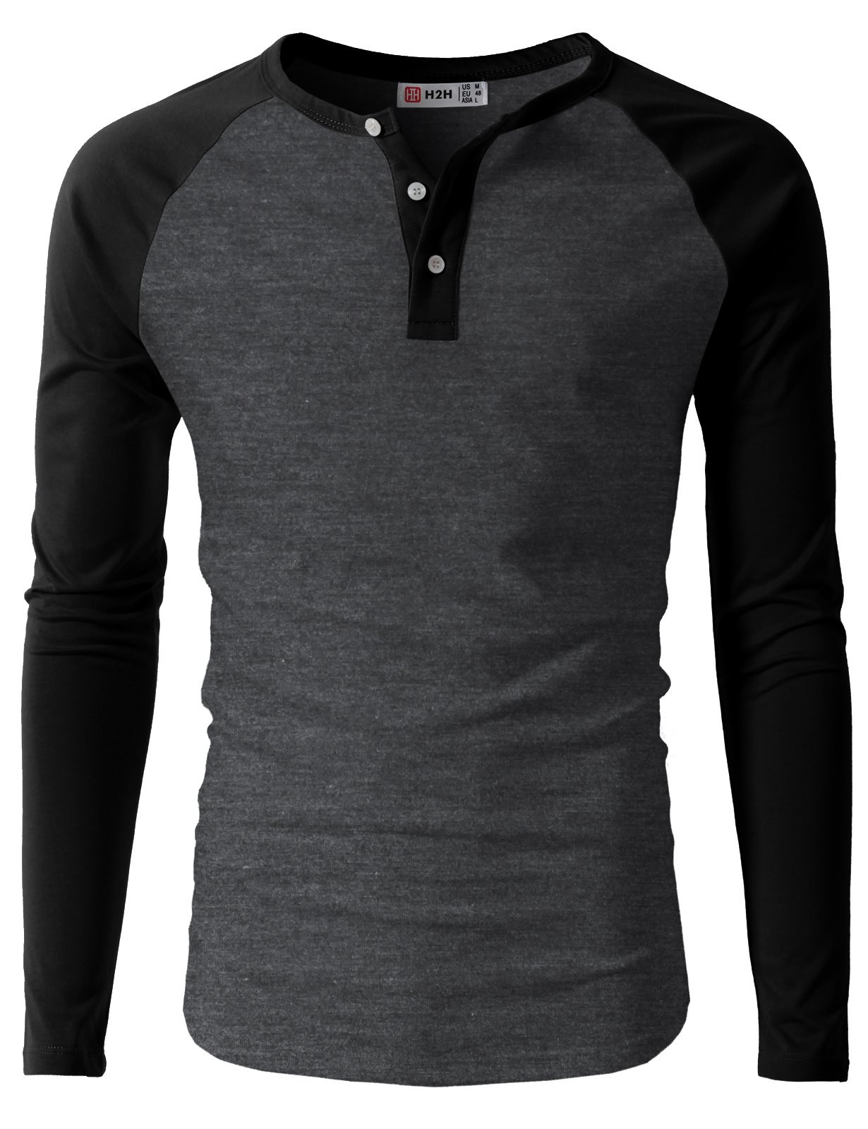 Men's Casual Slim Fit Henley T-Shirts - Raglan Long & 3/4 Sleeve Baseball Jersey Shirts for Everyday Wear, Gym & Street Style