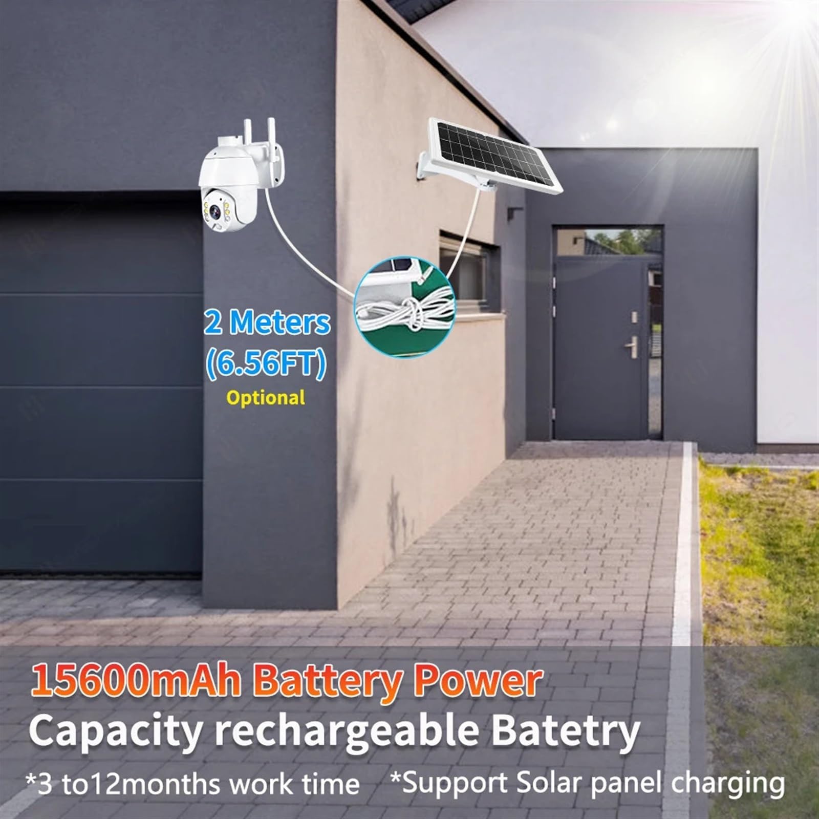 4G Solar Security Camera Outdoor Wireless, 1080P HD Rechargeable Battery CCTV PTZ Camera with Night Vision - Weatherproof Home Surveillance System for House, Yard & Business (4G LTE Version) | Ideal for Remote Monitoring, Property Protection & Smart Home Security