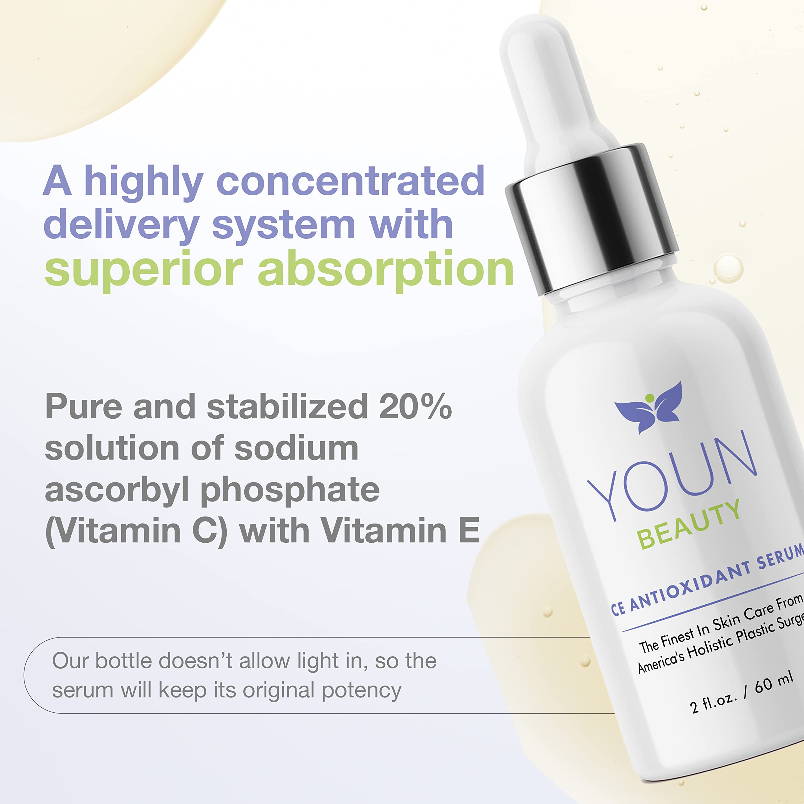 YOUN Beauty Anti-Aging Skincare Set - 2 Minute 5 Years Younger System with Vitamin C Serum, 2.5% Retinol Moisturizer & Green Tea Cleanser | Dermatologist-Recommended for Wrinkle Reduction & Brightening | Perfect for Daily Routine & Special Occasion Prep