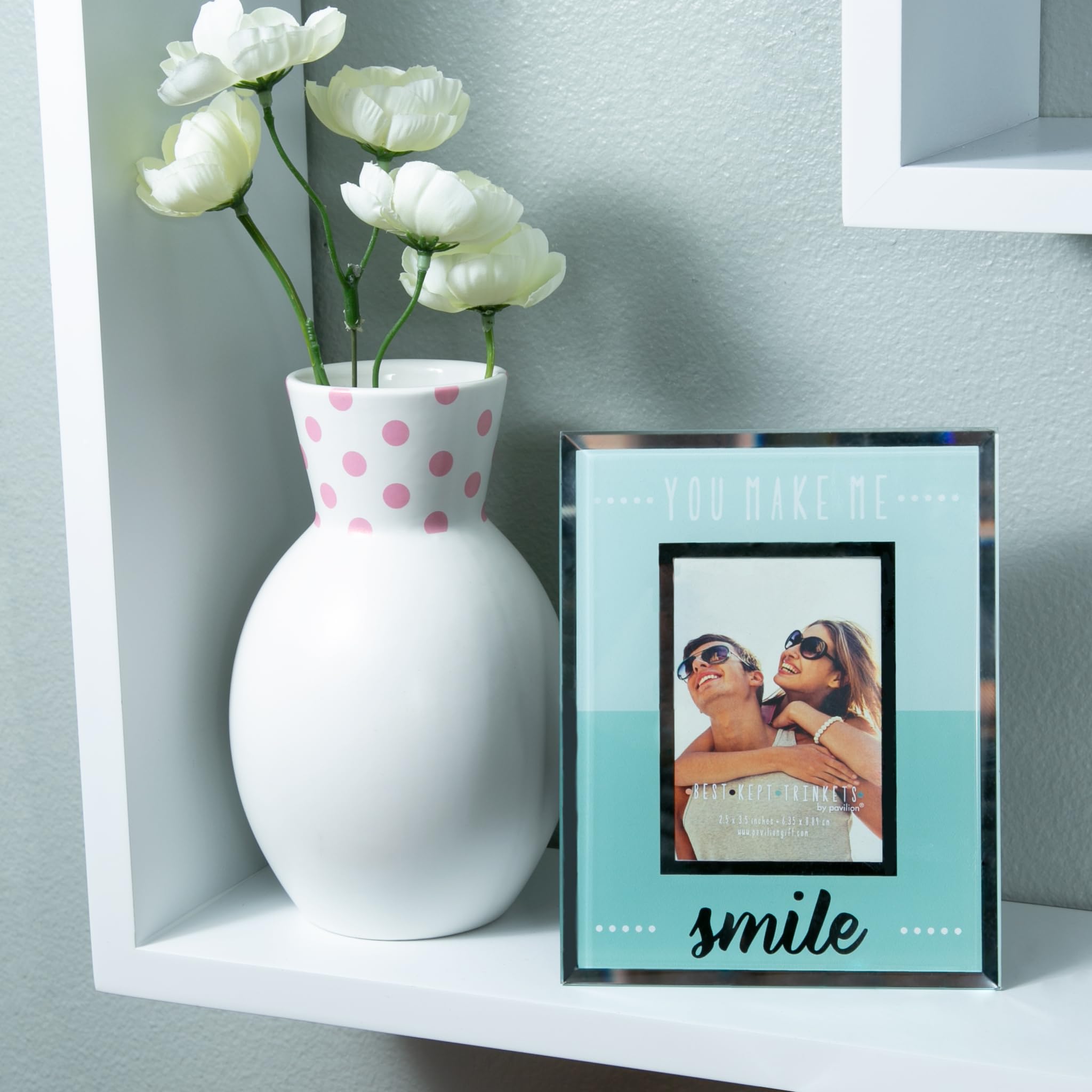 Pavilion - You Make Me Smile - 2.5 x 3.5 Inch Polaroid Picture Frame for Wall Decor, Gift, or Memory Display - Perfect for Bedroom, Living Room, and Office
