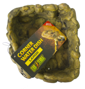 Exo Terra Large Corner Water Dish for Reptiles & Amphibians - Perfect for Terrariums, Vivariums & Reptile Habitats