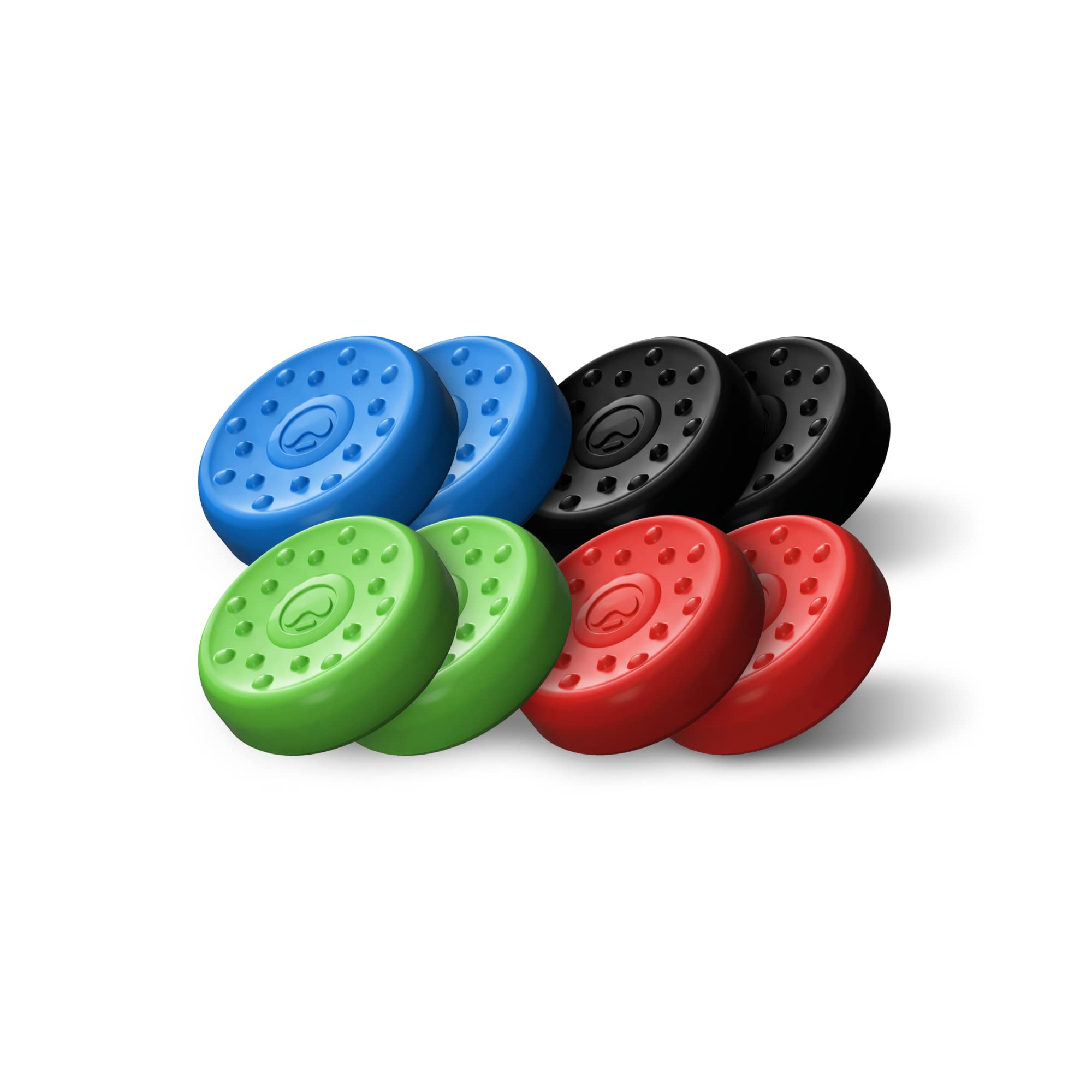 KontrolFreek Non-Slip Thumb Grips for Gaming Controllers - Universal Fit for Nintendo Switch Pro, PS4, PS5, Xbox One & Xbox Series X - 8-Pack (Blue/Green/Red/Black) - Improve Grip & Precision for Competitive Gaming & Long Play Sessions