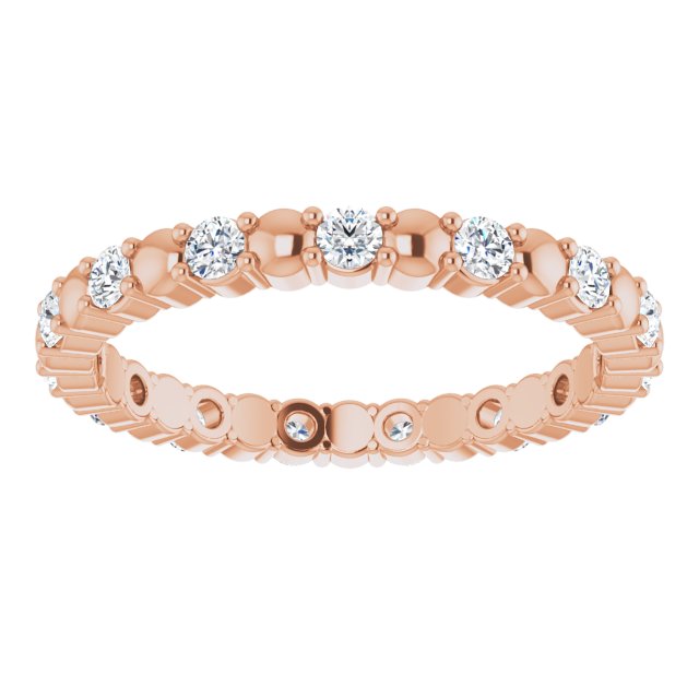 0.45 Carat Round Diamond Stackable Eternity Band - Perfect for Wedding, Anniversary & Everyday Elegance