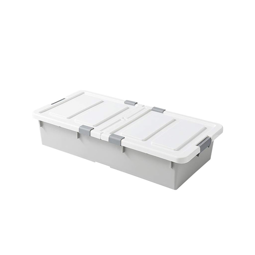 Extra Large Plastic Storage Box for Bed - Gray, Size S | Clothes, Quilt & Household Organizer | Under Bed, Closet & Home Storage Solution