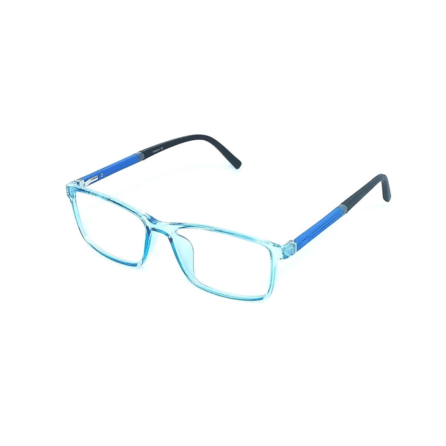 Anti-Blue Light Computer Glasses Rectangle Frame for Screen Time & Digital Eye Strain Relief - Work, Gaming & Reading Glasses (Model 66007 C7)