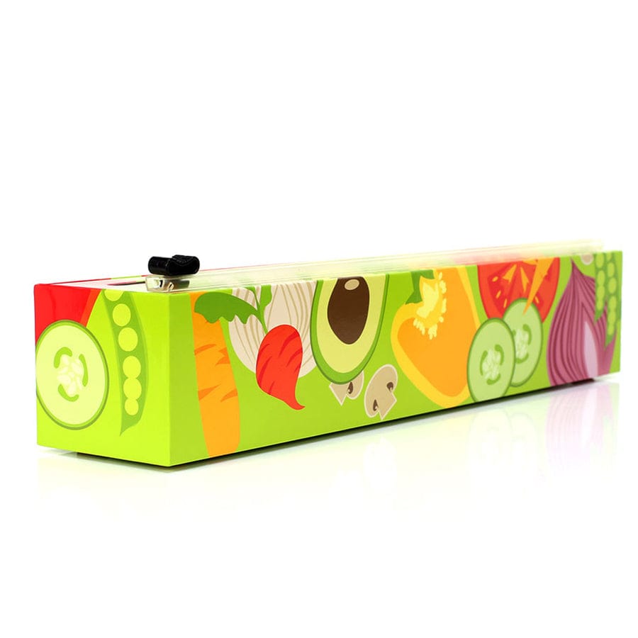 Premium Plastic Wrap Dispenser with Cutter - Easy-to-Use Kitchen Organizer for Food Storage & Meal Prep | Perfect for Wrapping Leftovers, Sandwiches & Fresh Produce