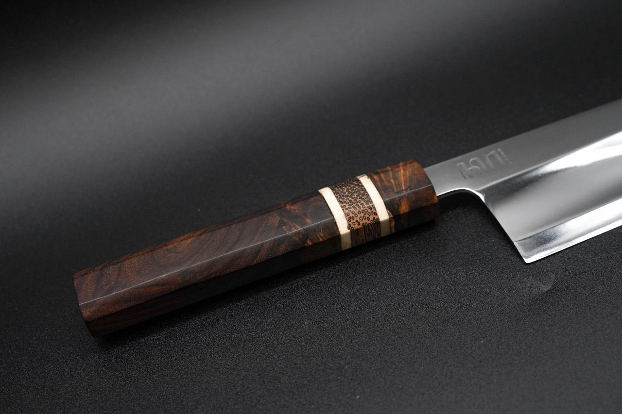 Premium Narra Chef Knife 240mm K-Tip Gyuto with S-Grind - High Carbon Stainless Steel Japanese Kitchen Knife for Professional Chefs & Home Cooking - Perfect for Slicing, Dicing, and Precision Cutting