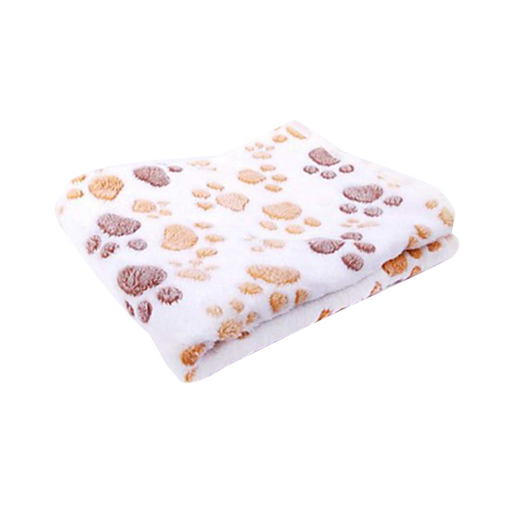 SONGBIRDTH Soft Warm Pet Bed for Dogs & Cats - Breathable Cotton Blend, Removable & Machine Washable, Paw Pattern Design - Perfect for Home, Crate, or Car Use