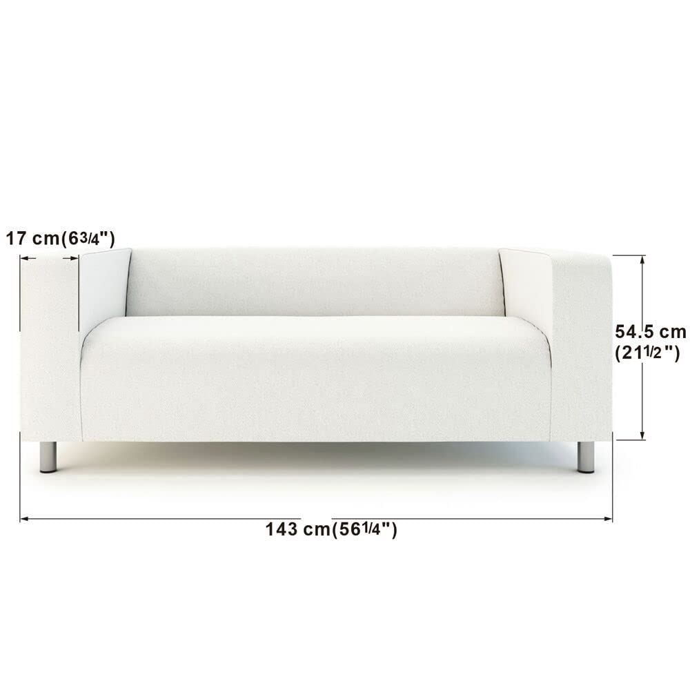 Klippan Loveseat Cover Replacement for IKEA Klippan Sofa - Durable Stretch Slipcover in Mustard Yellow | Perfect for Home Decor, Pet Protection & Furniture Refresh