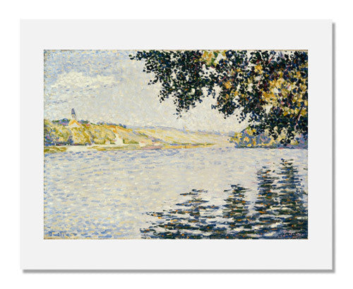 Paul Signac 'View of the Seine at Herblay' Art Print - Impressionist Landscape Painting Reproduction for Home & Office Decor - Perfect for Living Rooms, Bedrooms & Art Galleries