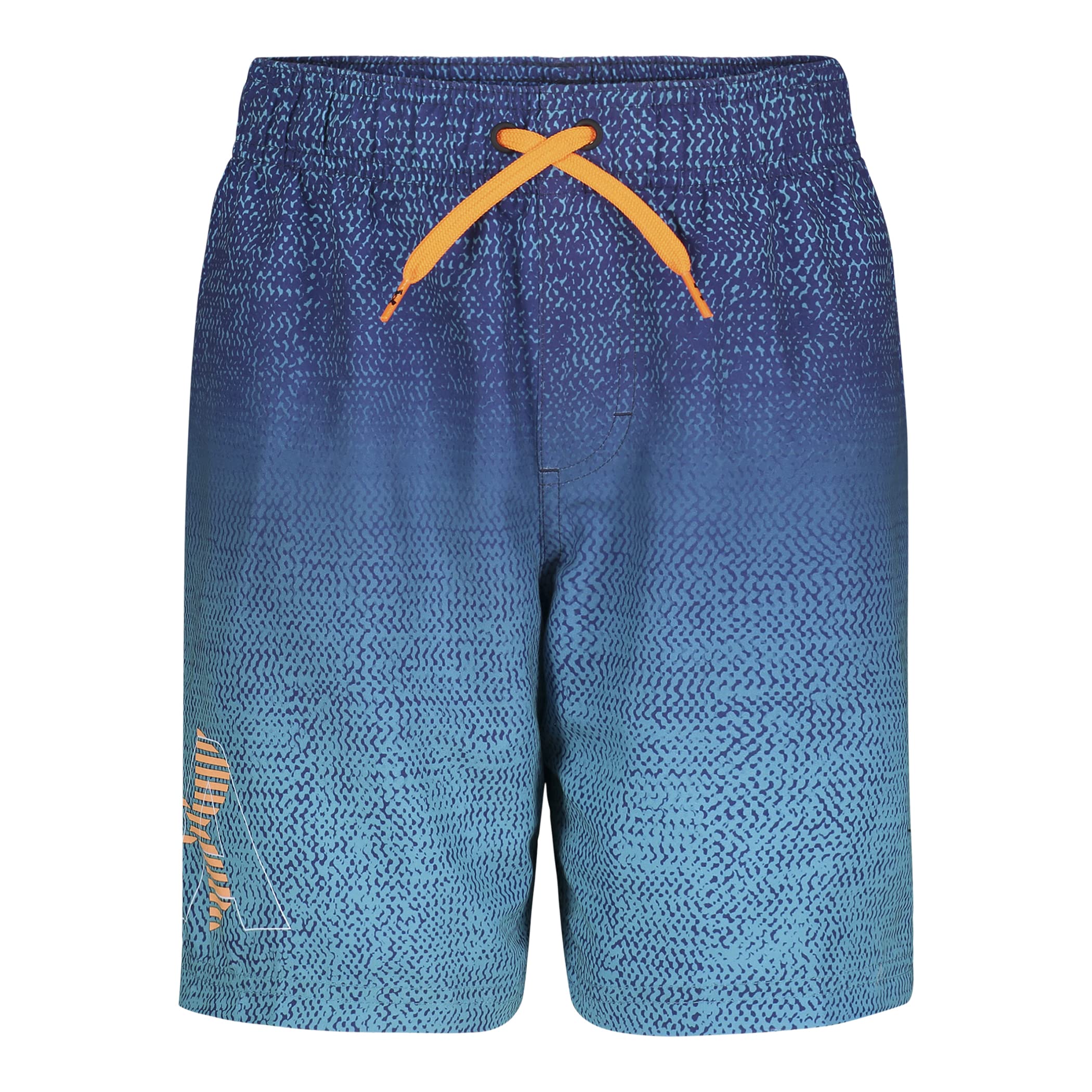 Under Armour Boys' Swim Trunk Shorts - Lightweight Quick-Dry Water Repellent Swimwear for Kids | Sonar Blue Maze | Perfect for Pool, Beach & Summer Water Activities