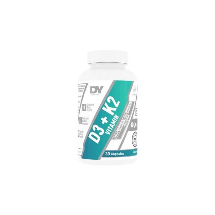 DY Nutrition Vitamin D3 + K2 Supplement - 5000 IU Vitamin D & 100mcg K2 MK7 - Supports Bone, Heart & Immune Health - 60 Softgels - for Daily Wellness & Immune Support
