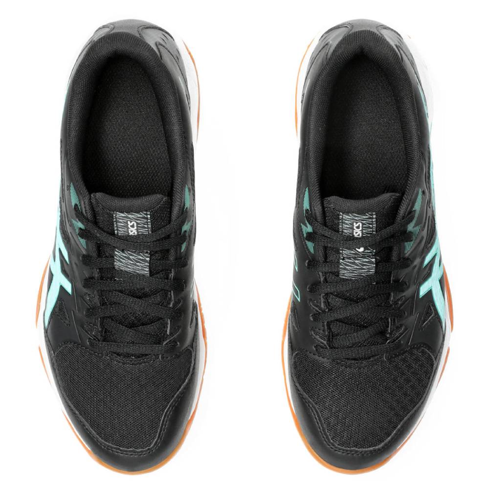 ASICS Gel Rocket 11 Women's Volleyball Shoes - Indoor Court Sneakers for Badminton, Squash & Tennis (Black/Illuminate Mint) - Lightweight Cushioned Gym Shoes for Women Athletes