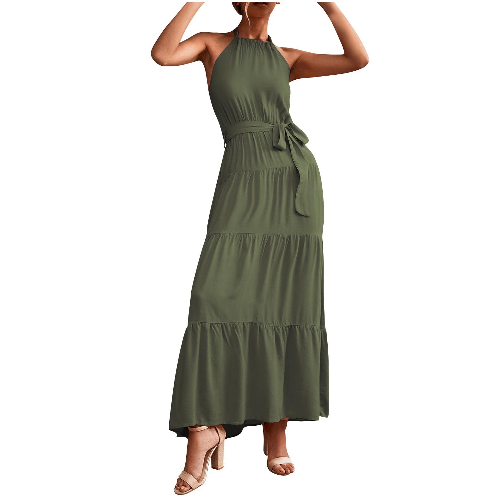 Sexy Halter Swim Dress for Women - Long Casual Beach Bathing Suit, Summer Swimwear 2023 | Perfect for Pool Parties, Vacations & Tropical Getaways