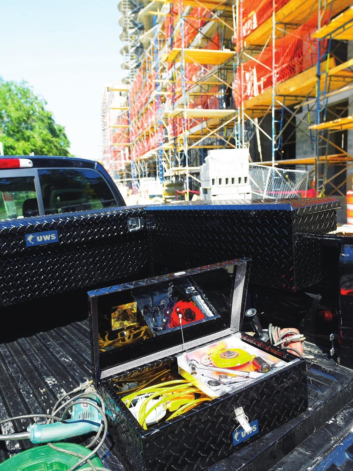 UWS TB-2 20-Inch Large Heavy-Duty Tote Box with Lid - Waterproof Storage Container for Tools, Camping Gear & Work Supplies | Perfect for Job Sites, Garage Organization & Outdoor Adventures