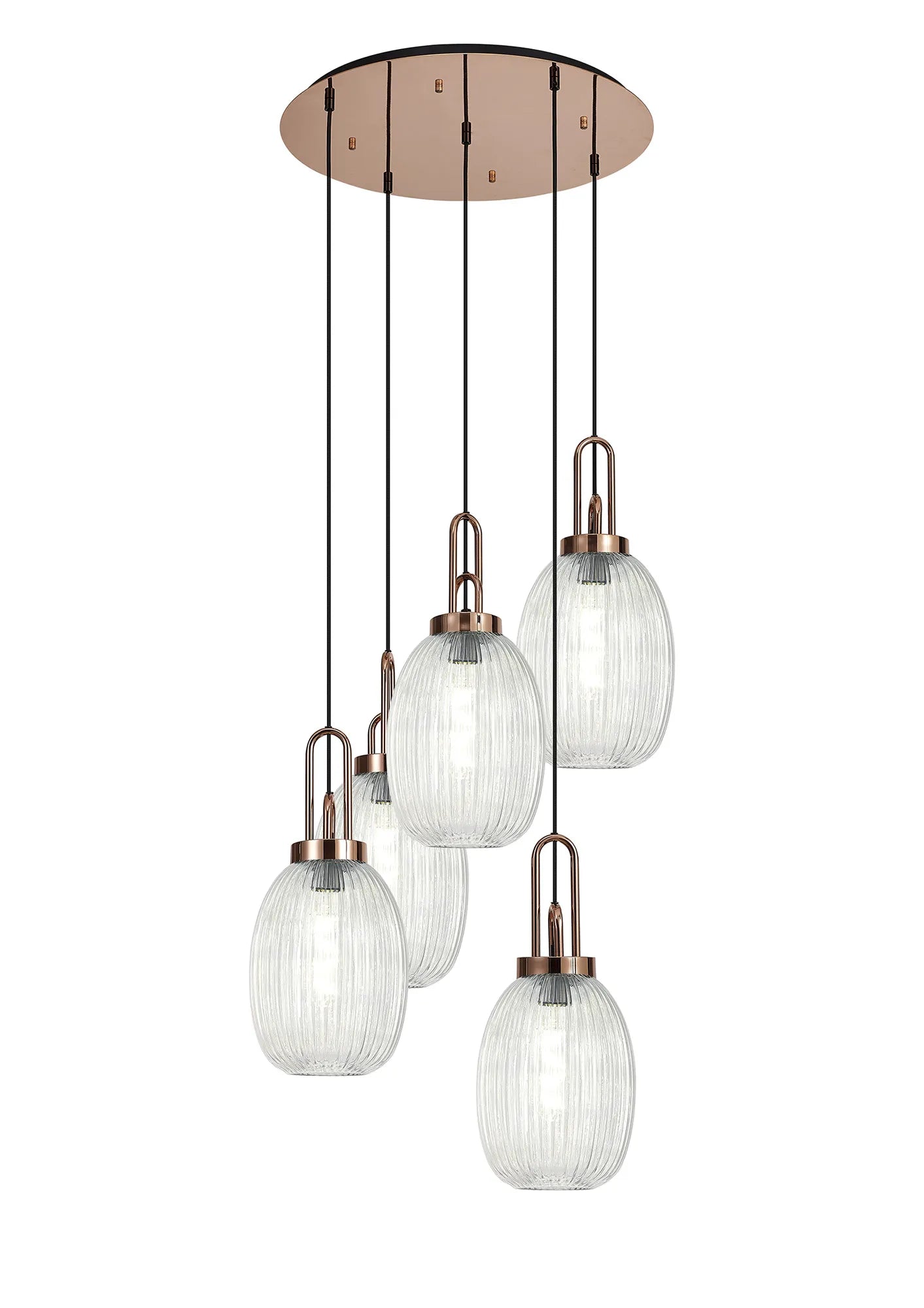 Stylish Cadiz 5-Light Cluster Pendant Light Fixture - Modern Ceiling Lighting for Dining Room, Kitchen & Living Room